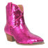 Фото #2 товара Dingo Bling Thing Sequin Snip Toe Cowboy Booties Womens Pink Casual Boots DI180-