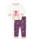 ფოტო #1 პროდუქტის Baby Girl Convert-A Toy T-shirt and Pants Pajamas, 2 Piece Set