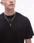 Topman premium viscose relaxed t-shirt in black