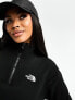 The North Face Glacier 100 cropped 1/4 zip fleece in black