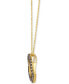 ფოტო #2 პროდუქტის Chocolatier® Chocolate Diamond Heart (5/8 ct. t.w.) 18" Adjustable Pendant Necklace in 14k Gold