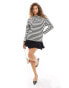 Urban Revivo striped overszied long sleeve t-shirt in multi