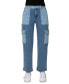 Фото #1 товара Juniors' Utility Color-Block Skater Jeans