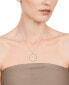 Gold-plated necklace with a round Air pendant 15121C01012