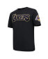 ფოტო #3 პროდუქტის Men's Black Los Angeles Lakers Chenille T-shirt