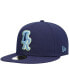 Men's Navy Wilmington Blue Rocks Authentic Collection Team Alternate 59FIFTY Fitted Hat Синий, 7 1/2 - фото #1