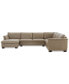 Фото #13 товара Arond 144" 3-Pc. Leather Sectional with Chaise, Created for Macy's