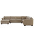 Фото #13 товара CLOSEOUT! Arond 144" 3-Pc. Leather Sectional with Chaise, Created for Macy's