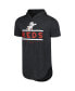 Фото #2 товара Men's Black Cincinnati Reds Tri-Blend Hoodie T-Shirt