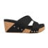 Фото #1 товара Corkys Bonny Glitter Wedge Womens Black Casual Sandals 41-0345-BKSI