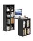 Фото #1 товара Computer Desk with Bookshelf 12 Cubes Study Writing Table Laptop Workstation