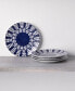 Фото #2 товара Bluefjord Floral 4 Piece Coupe Salad Plates Set, Service for 4