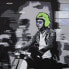 Painting White Black Green Vespa 103 x 6 x 83 cm