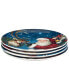 Santa's Secret Dessert Plates, Set of 4