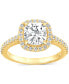 Фото #4 товара Certified Lab Grown Diamond Halo Engagement Ring (2-1/2 ct. t.w.) in 14k Gold