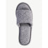 Фото #3 товара Joyspun Slide Slippers Women's 8 Gray 100% Polyester Quilted Velvet Single Band