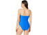 Фото #4 товара Athena Women's 183995 Solid Twist Bandeau One-Piece Swimsuit Size 6