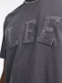 Lee tonal applique logo t-shirt in washed black