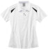 River's End Color Block Short Sleeve Polo Shirt Womens White Casual 1211-WBK