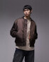 Фото #6 товара Topman reversible MA1 bomber jacket in brown