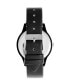 ფოტო #3 პროდუქტის Unisex Splat Black Leatherette Strap Watch 38mm