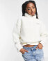 Фото #1 товара Vans Warm-Up sherpa 1 and 2 zip cropped fleece in off white