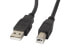 Фото #2 товара Lanberg CA-USBA-11CC-0010-BK - 1 m - USB A - USB B - USB 2.0 - 480 Mbit/s - Black