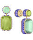 ფოტო #1 პროდუქტის Gold-Tone Crystal Reversible Front & Back Earrings