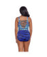 Фото #2 товара Women's Lace-Up Back Tank One-Piece Swimsuit