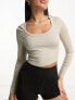 ASOS 4505 active long sleeve top in rib