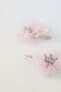 2-pack of shimmery crown tulle hair clips