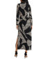 Women's Printed Long Sleeve Maxi Dress