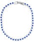 ფოტო #1 პროდუქტის Blue & White Cubic Zirconia Link Bracelet in Sterling Silver