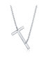 Фото #1 товара Sterling Silver Sideways Initial Necklace