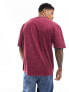 ASOS DESIGN oversized t-shirt in burgundy wash