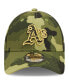 ფოტო #3 პროდუქტის Men's Camo Oakland Athletics 2022 Armed Forces Day 9FORTY Snapback Adjustable Hat