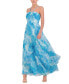 Фото #3 товара Women's Printed Pleated Ruffled Gown