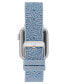 Фото #2 товара Ремешок для часов STEVE MADDEN Light Blue Silicone Debossed Swirl Logo Band Apple Watch 38/40/41 мм