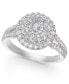 ფოტო #1 პროდუქტის Diamond Multi-Layer Halo Engagement Ring (1 ct. t.w.) in 14k White Gold