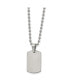 Фото #1 товара Chisel brushed Reversible Dog Tag Ball Chain Necklace