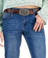 Фото #4 товара Juniors' Mid-Rise Belted Bootcut Jeans