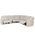 Фото #4 товара CLOSEOUT! Blairemoore 6-Pc. Leather Sectional with 1 USB Console and 3 Power Recliners, Created for Macy's