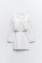 Фото #8 товара Платье из габардина с открытыми плечами ZARA