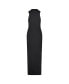 Women's Rib Knit Collared Sleeveless Fitted Maxi Dress