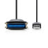 Nedis CCGP60880BK20 - 2 m - USB A - USB 2.0 - 480 Mbit/s - Black