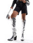 Фото #4 товара Truffle Collection pointed over kee western boots silver croc