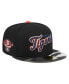 ფოტო #1 პროდუქტის Men's Black Detroit Tigers Metallic Camo 59FIFTY Fitted Hat