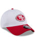 ფოტო #2 პროდუქტის Men's White/Scarlet San Francisco 49ers 2024 NFL Training Camp 9FORTY Adjustable Hat