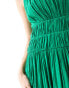 & Other Stories sleeveless midi dress with ruched and pleat detail in green grün, EU 44 - EU 44 - фото #3