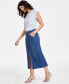 Фото #2 товара Petite Denim Maxi Skirt, Created for Macy's